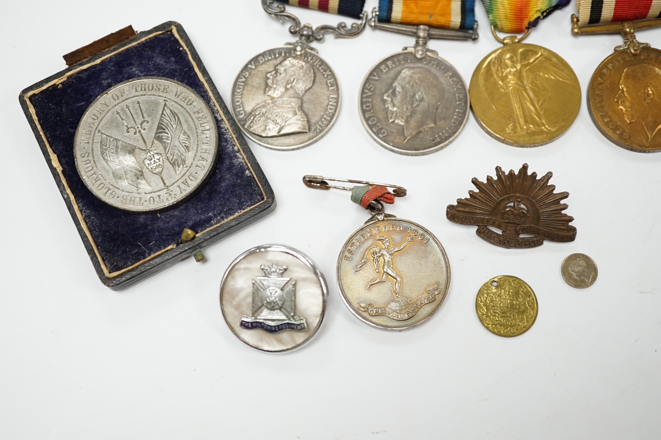 Two First World War medal groups; a military medal group awarded to Pte. H.S. Cribb, 23rd Northumberland Fusiliers, comprising; the Military Medal for Bravery in the Field, the Special Constabulary Medal, the War Medal a